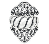 Carolyn Pollack Sterling Silver & Brass Signature Design Ring Set, Size 5